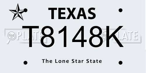 T8148K Texas License Plate