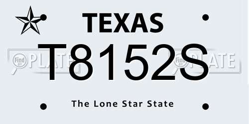 T8152S Texas License Plate