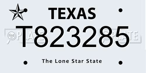 T823285 Texas License Plate