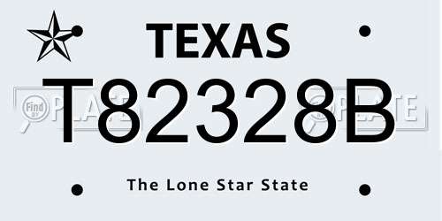 T82328B Texas License Plate