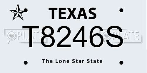 T8246S Texas License Plate