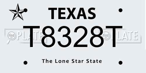 T8328T Texas License Plate