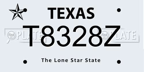 T8328Z Texas License Plate