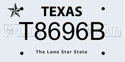 T8696B Texas License Plate