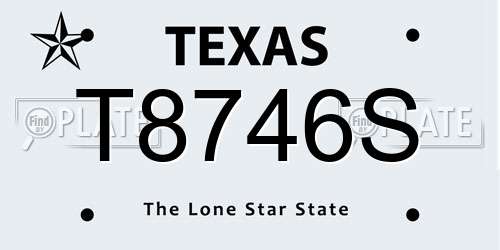 T8746S Texas License Plate