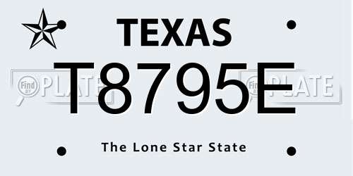 T8795E Texas License Plate