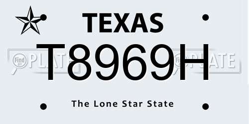 T8969H Texas License Plate