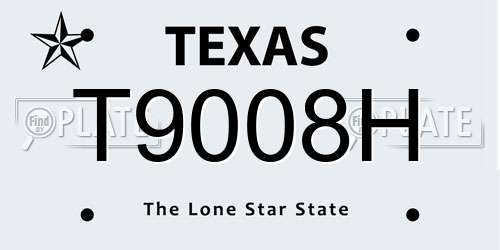 T9008H Texas License Plate