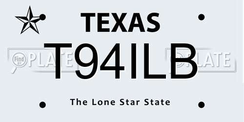 T94ILB Texas License Plate