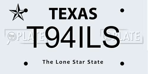 T94ILS Texas License Plate