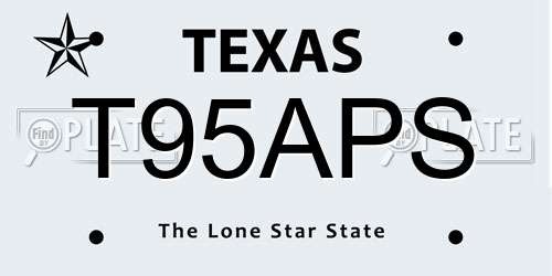 T95APS Texas License Plate