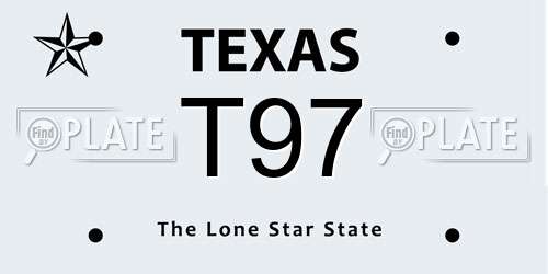 T97 Texas License Plate