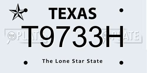 T9733H Texas License Plate