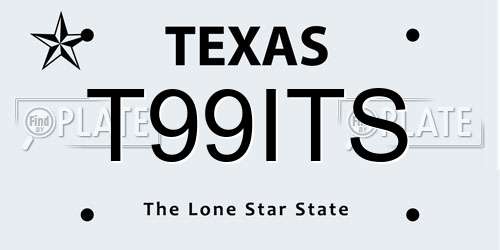 T99ITS Texas License Plate