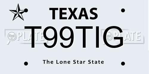 T99TIG Texas License Plate