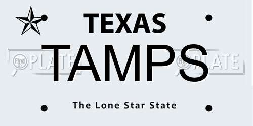 TAMPS Texas License Plate