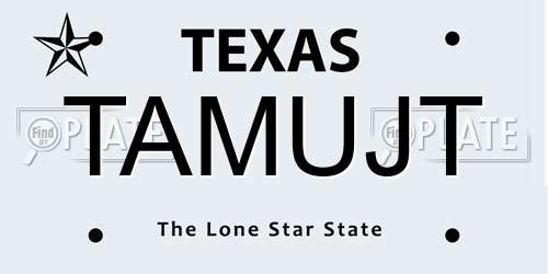 TAMUJT Texas License Plate