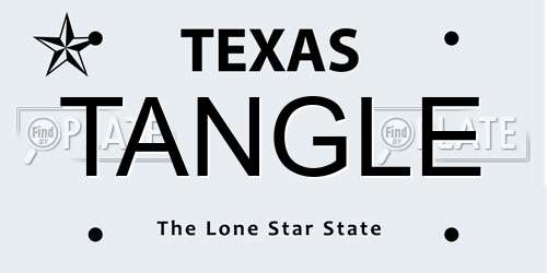 TANGLE Texas License Plate