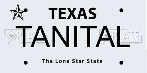 TANITAL Texas License Plate