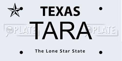 TARA Texas License Plate