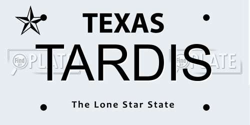 TARDIS license plate in TX state