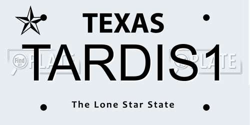 TARDIS1 Texas License Plate