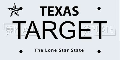 TARGET Texas License Plate