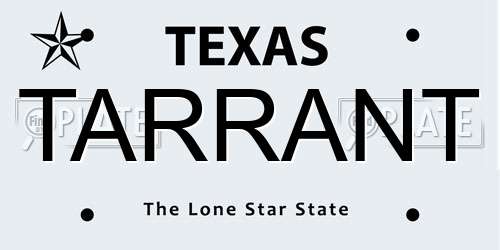 TARRANT Texas License Plate