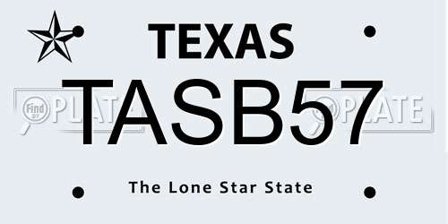 TASB57 Texas License Plate