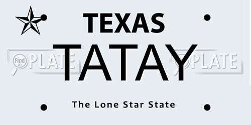 TATAY Texas License Plate