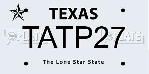 TATP27 Texas License Plate