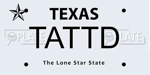 TATTD Texas License Plate
