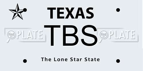 TBS Texas License Plate