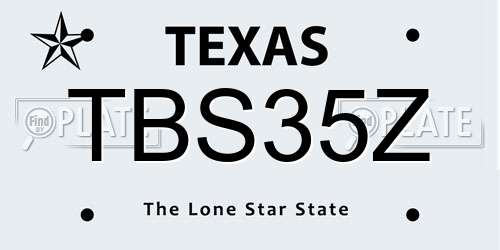 TBS35Z Texas License Plate