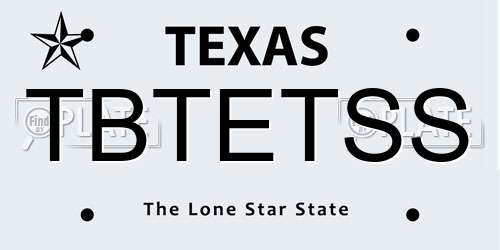 TBTETSS Texas License Plate