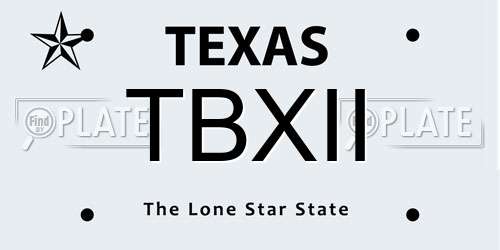 TBXII Texas License Plate