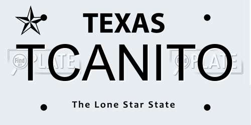 TCANITO Texas License Plate