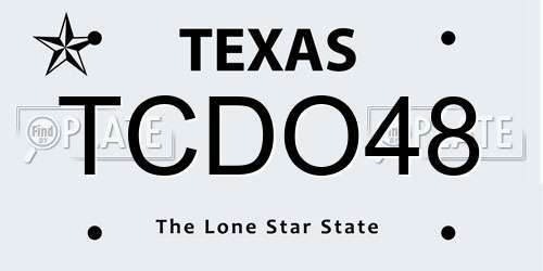 TCDO48 Texas License Plate