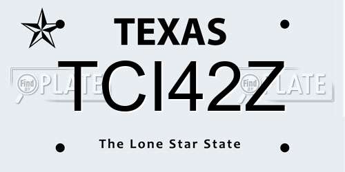 TCI42Z Texas License Plate