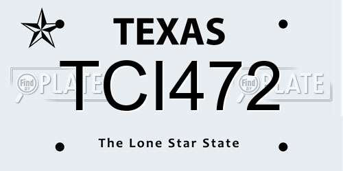 TCI472 Texas License Plate