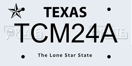 TCM24A Texas License Plate