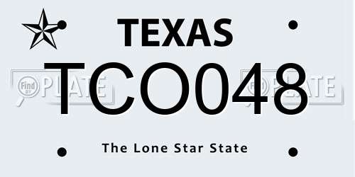 TCO048 Texas License Plate