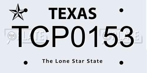TCP0153 Texas License Plate
