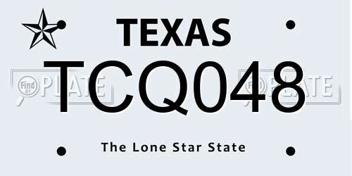 TCQ048 Texas License Plate