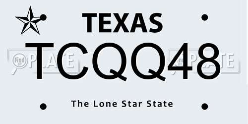 TCQQ48 Texas License Plate