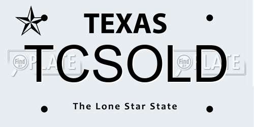 TCSOLD Texas License Plate
