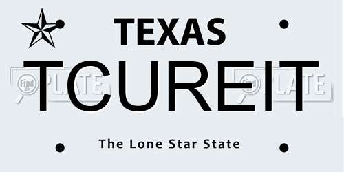 TCUREIT Texas License Plate