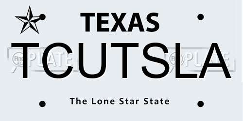 TCUTSLA Texas License Plate
