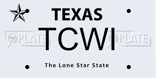 TCWI Texas License Plate