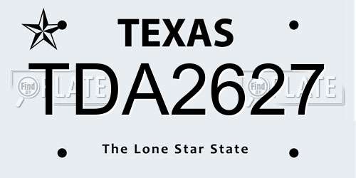TDA2627 Texas License Plate